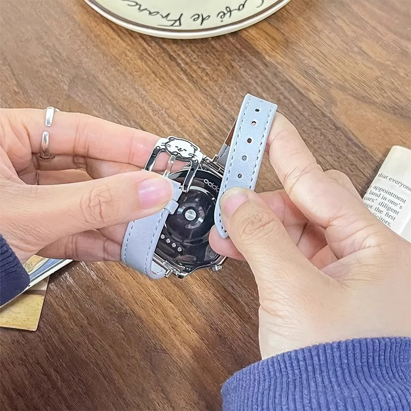 FZRT OPPO Compatibility Watch Band 130 200mm Artificial Leather Material-1