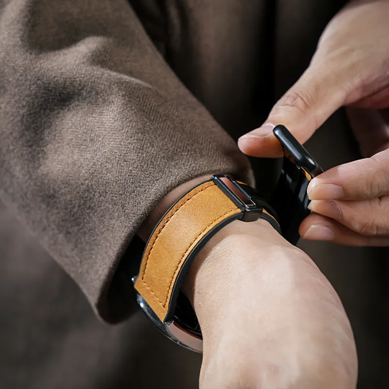 FZRT Longines Compatibility Watch Band Genuine Leather Material-5