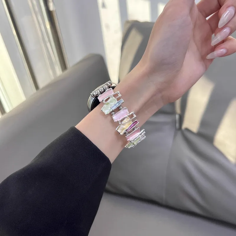 FZRT Watch Bands Dopamine Dressing Niche Irregular Metal Strap Unisex-3