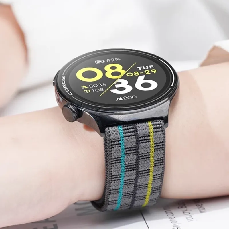 FZRT Watch Bands Breathable Stripes Nylon Quick Release Strap Unisex-1