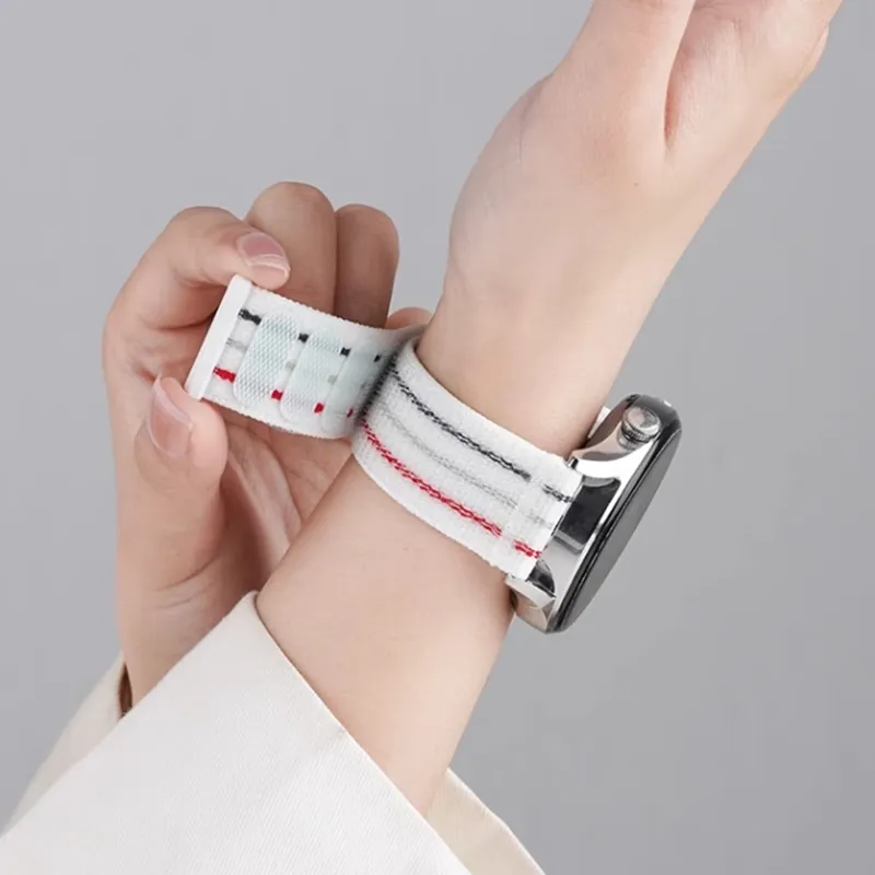 FZRT Watch Bands Breathable Stripes Nylon Quick Release Strap Unisex-5