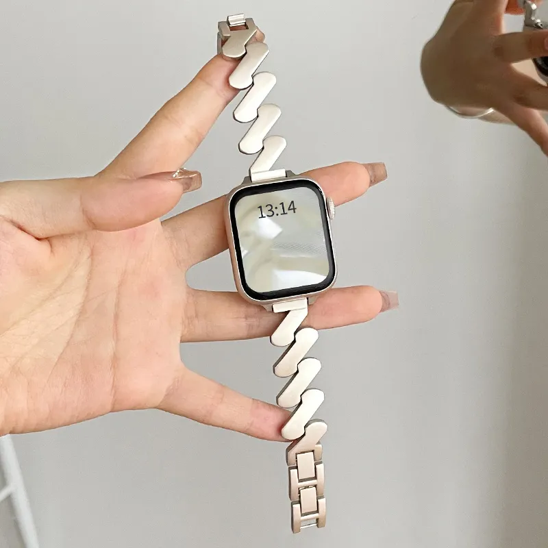 FZRT Apple Compatibility Watch Band IWatch 8/7 Starlight Summer Premium, Unique And Individual Alloy-3