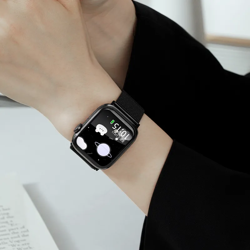 FZRT Apple Compatibility Watch Band Stainless Steel Material-7