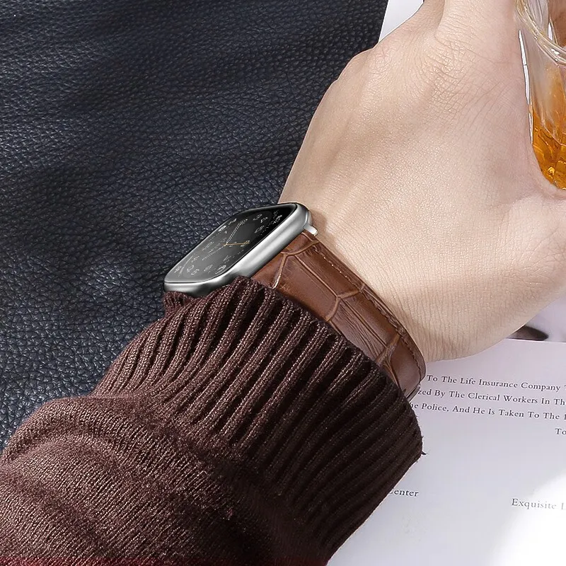 FZRT Apple Compatibility Watch Band Cowhide Leather Material-10