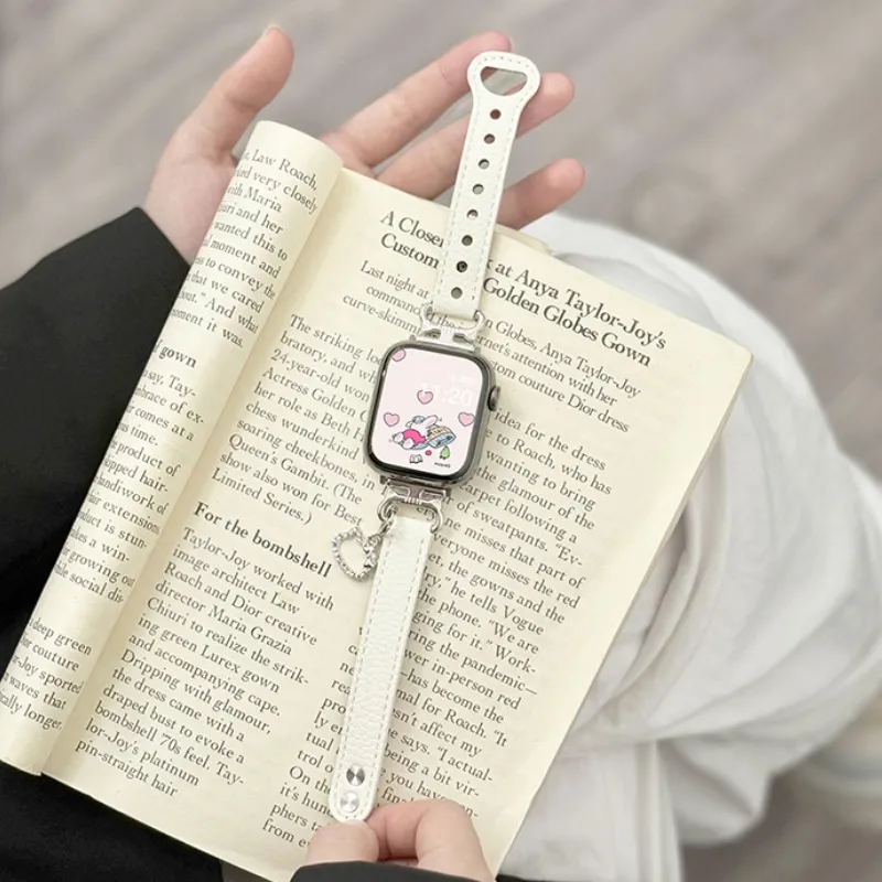 FZRT Watch Bands Litchi Grain Leather DIY Charm Kitten Strap Unisex-1