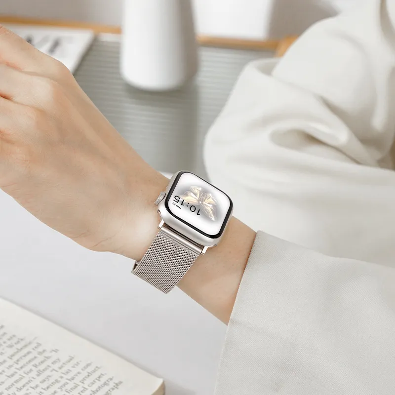 FZRT Apple Compatibility Watch Band Stainless Steel Material-3