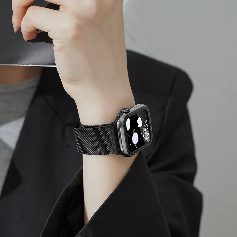 FZRT Apple Compatibility Watch Band Stainless Steel Material-6