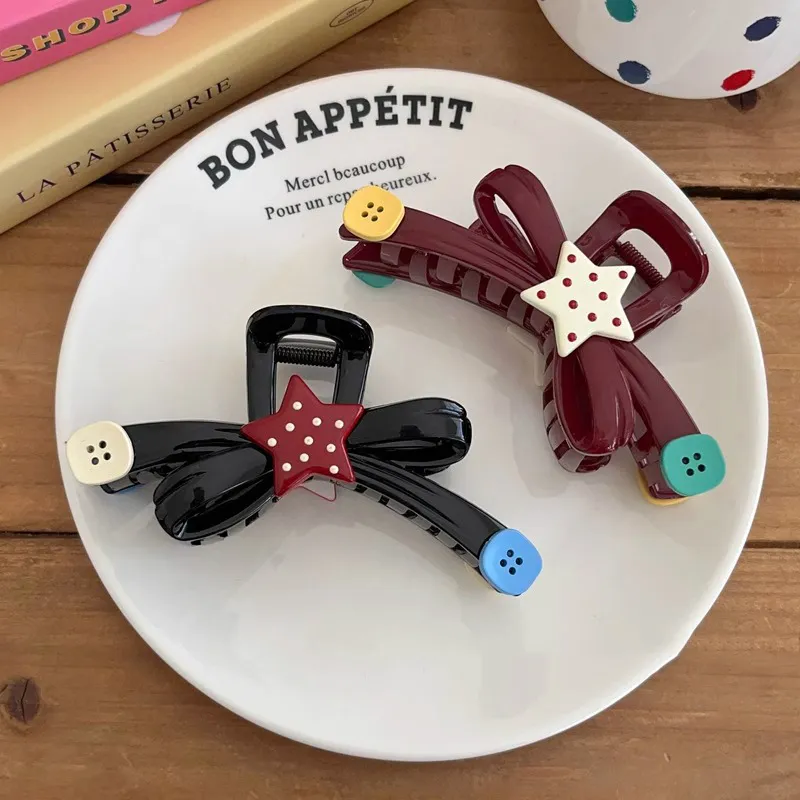 JianKai Acrylic Hair Clips Women's-4