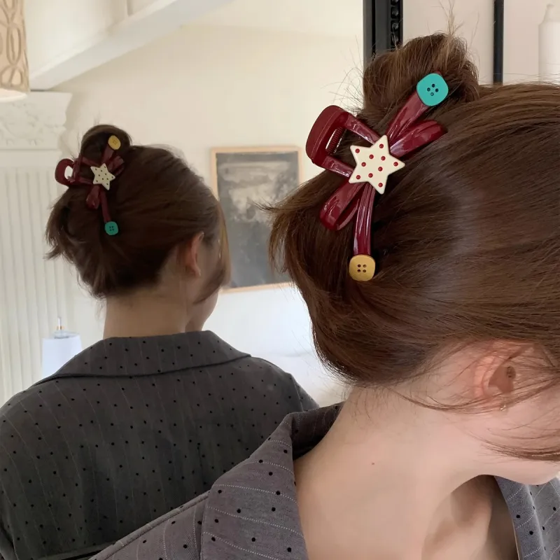 JianKai Acrylic Hair Clips Women's-3