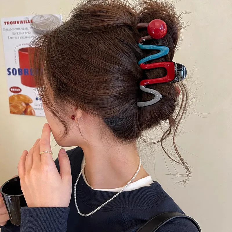 JianKai Acrylic Hair Clips Women's-3