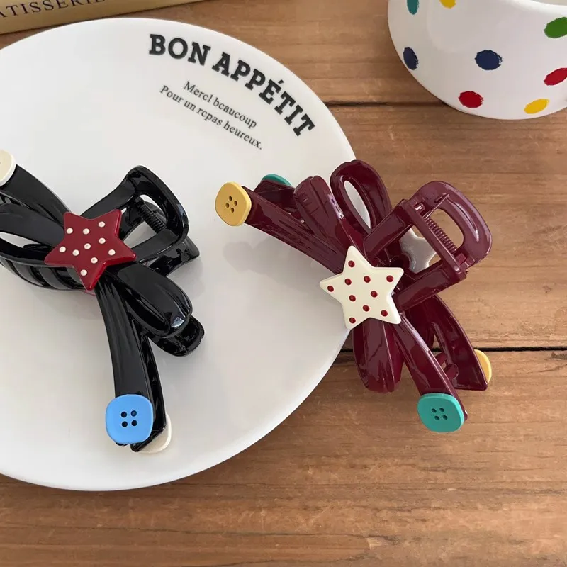 JianKai Acrylic Hair Clips Women's-5