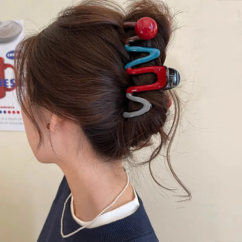 JianKai Acrylic Hair Clips Women's-1
