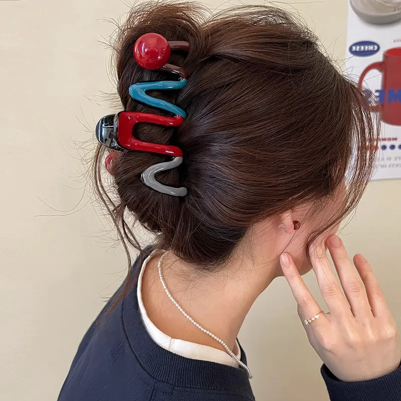 JianKai Acrylic Hair Clips Women's-4