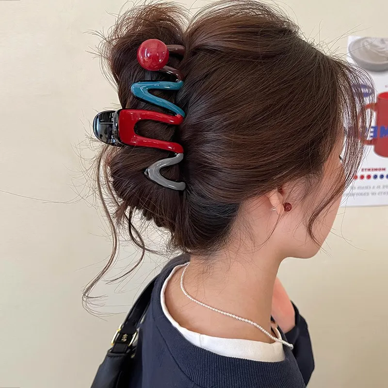 JianKai Acrylic Hair Clips Women's-2