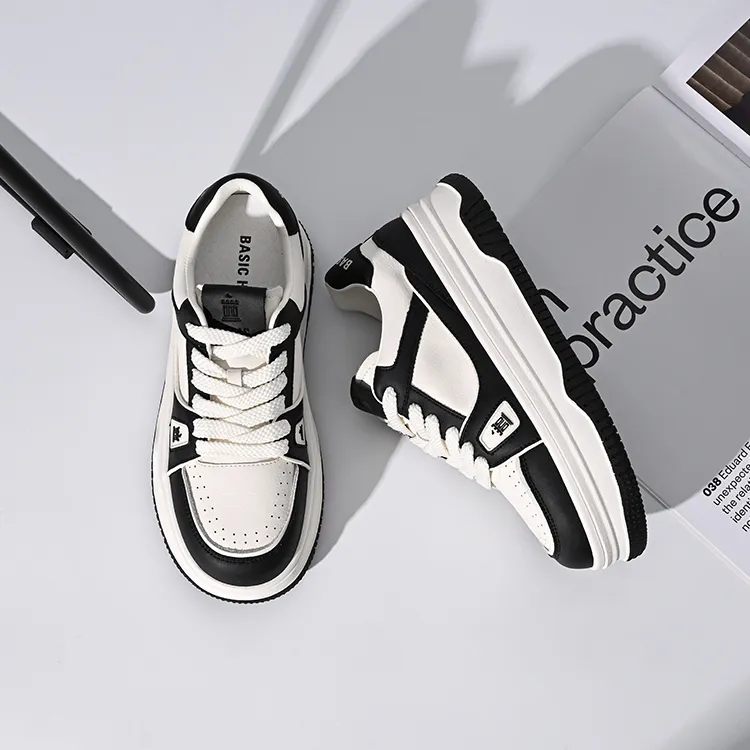 BASIC HOUSE Hundred Families Good Mochi Family Oreo Mochi Low-Top Skateboard Shoes Women's-11