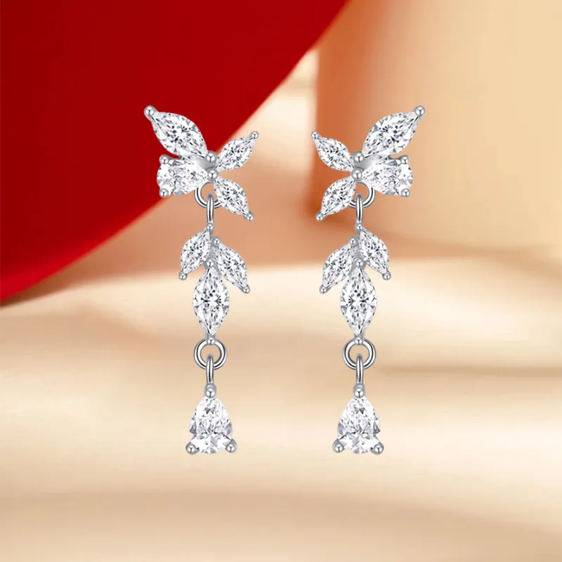SINO GEM 925 Sterling Silver Stud Earrings Women's-3
