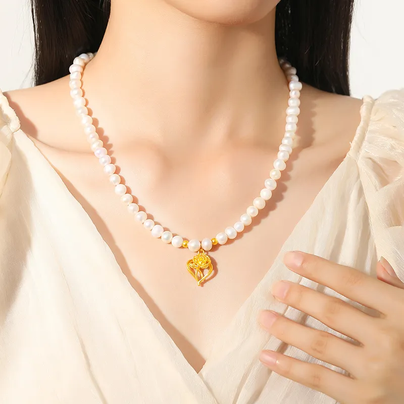 SINO GEM Pearl Necklaces Women's-4