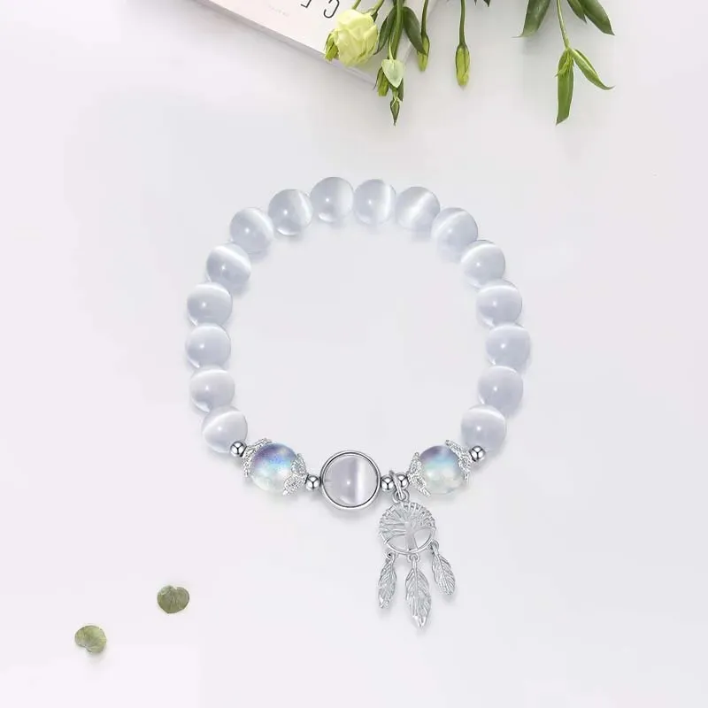 SINO GEM Glass Cat Eye Bracelets Women's-2