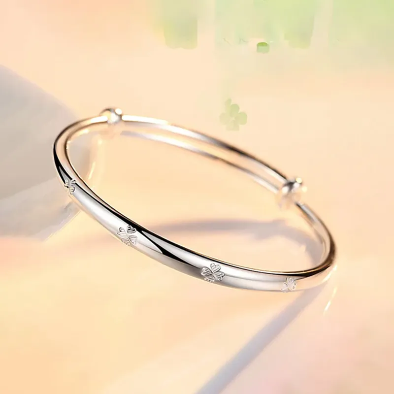 SINO GEM Sterling Silver Bangles Women's-2