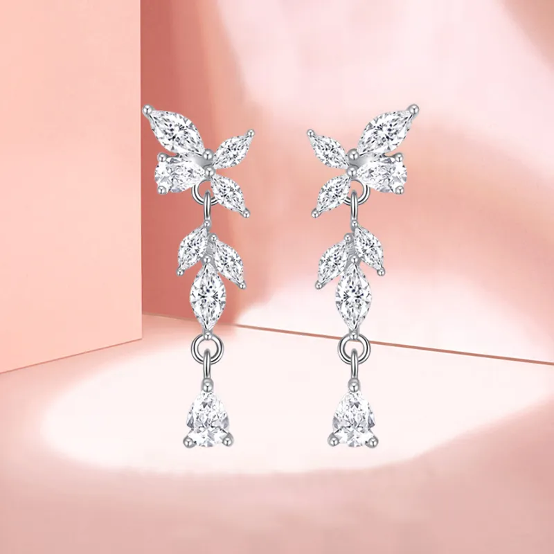 SINO GEM 925 Sterling Silver Stud Earrings Women's-2