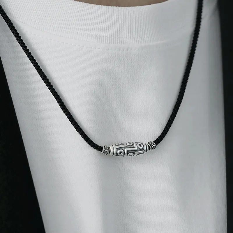 SINO GEM 999 Fine Silver Necklaces Men's-4