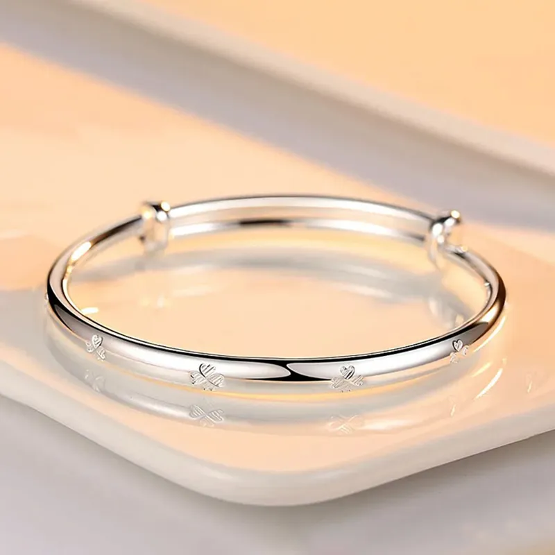 SINO GEM Sterling Silver Bangles Women's-1