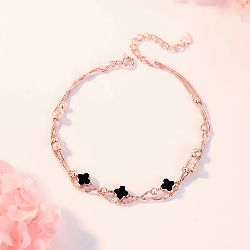 SINO GEM 925 Sterling Silver Anklets Women's-2