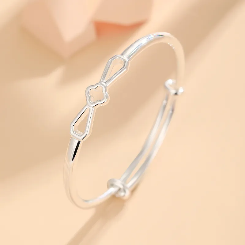 SINO GEM 999 Fine Silver Bangles Women's-3