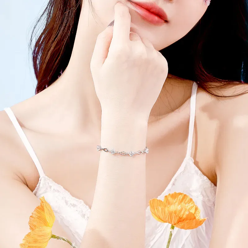 SINO GEM 999 Fine Silver Bracelets Women's-6