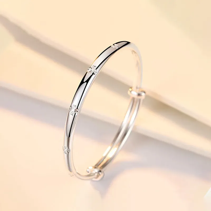 SINO GEM Sterling Silver Bangles Women's-3