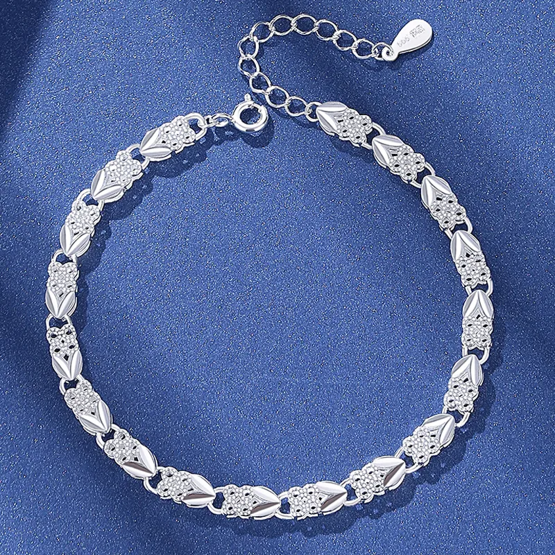 SINO GEM 999 Fine Silver Bracelets Women's-2