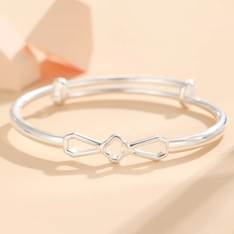 SINO GEM 999 Fine Silver Bangles Women's-2