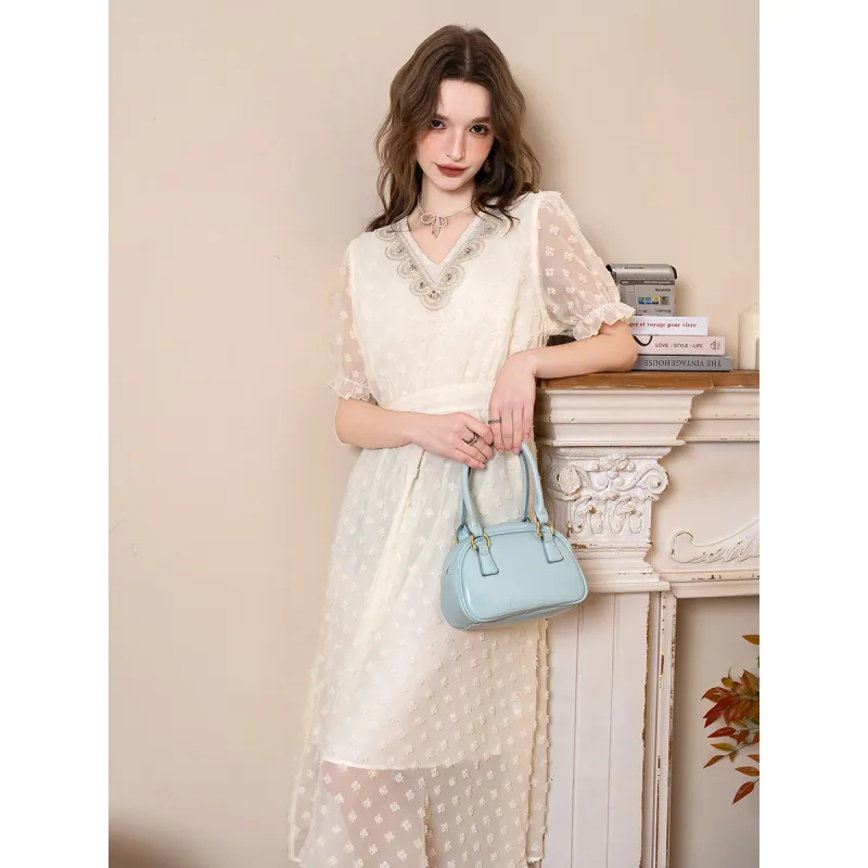BANANA BABY Short Sleeved Dress Women's Apricot-2