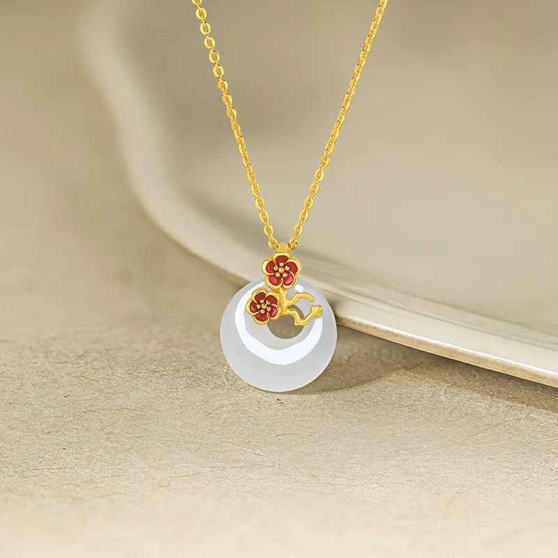 ZHOU LIU FU Chalcedony Necklaces Unisex-4