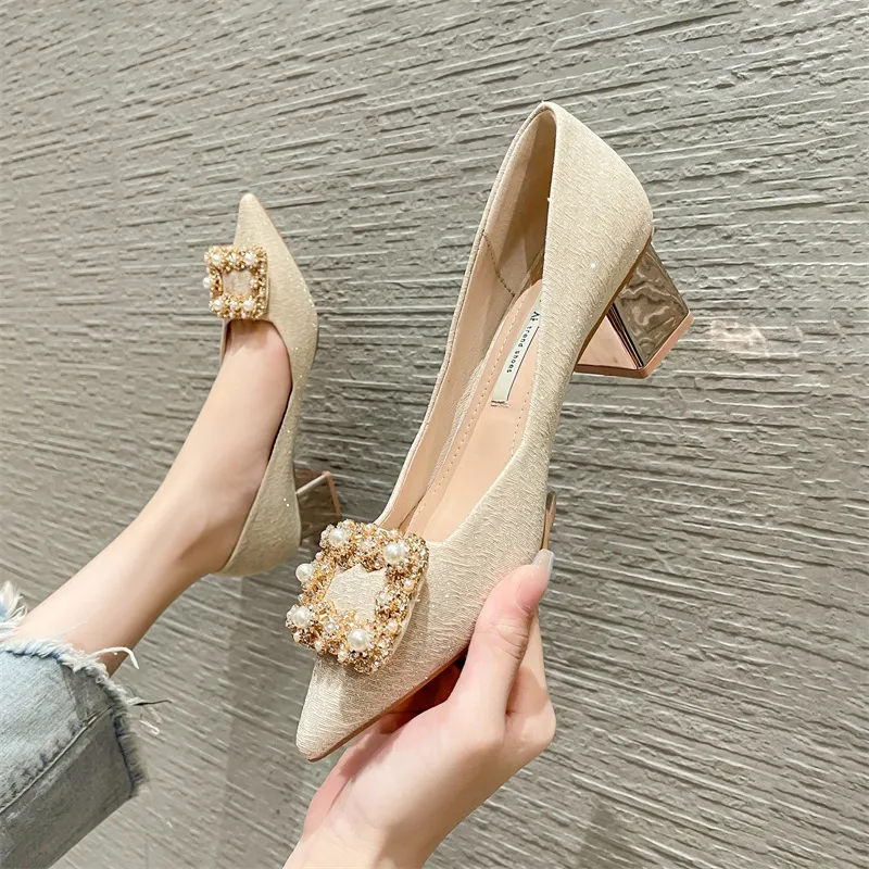NTOZE Chunky Heel High Heels Women's-6