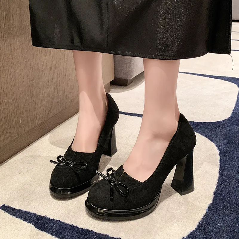 NTOZE Chunky Heel High Heels Women's-3