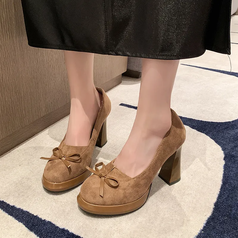 NTOZE Chunky Heel High Heels Women's-7