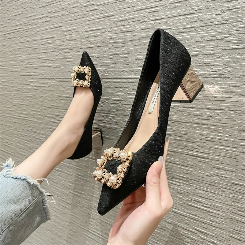 NTOZE Chunky Heel High Heels Women's-3