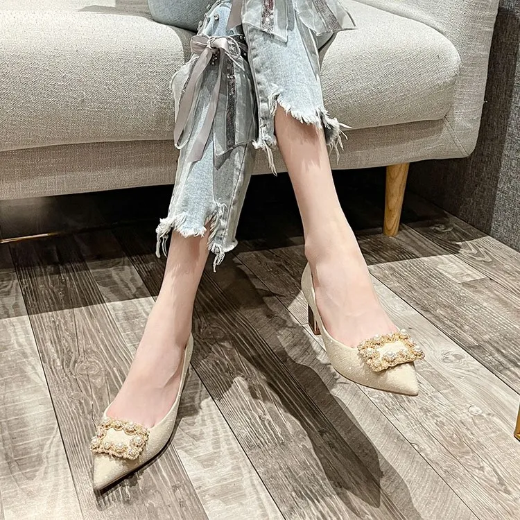 NTOZE Chunky Heel High Heels Women's-15