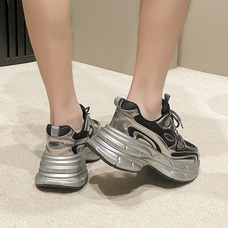 NTOZE Anti Slip Wear Resistant Low Top Chunky Sneakers Unisex-3
