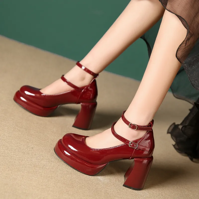 NTOZE Chunky Heel High Heels Women's Gift Box Set-14
