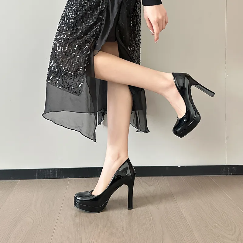 NTOZE Chunky Heel High Heels Women's-1