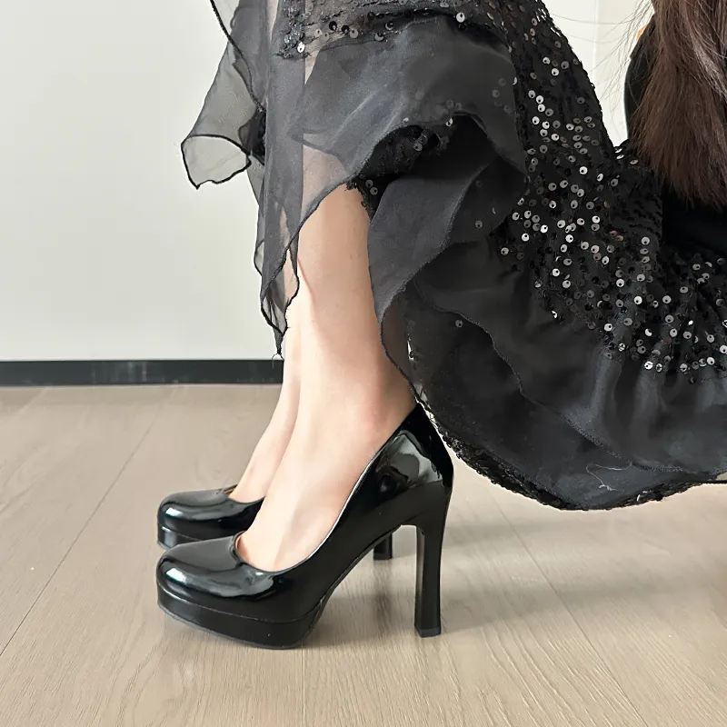 NTOZE Chunky Heel High Heels Women's-2