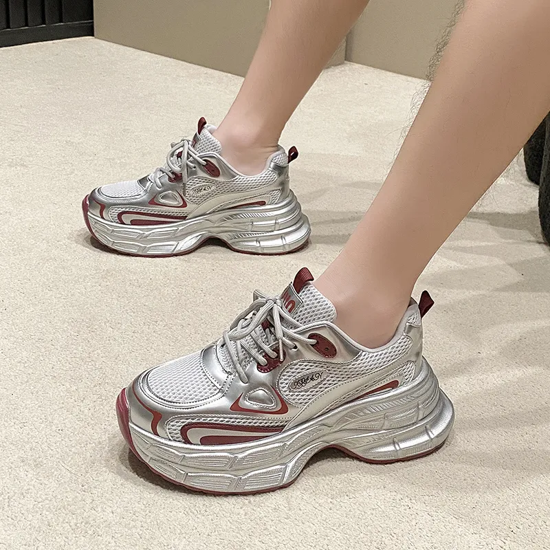 NTOZE Anti Slip Wear Resistant Low Top Chunky Sneakers Unisex-9