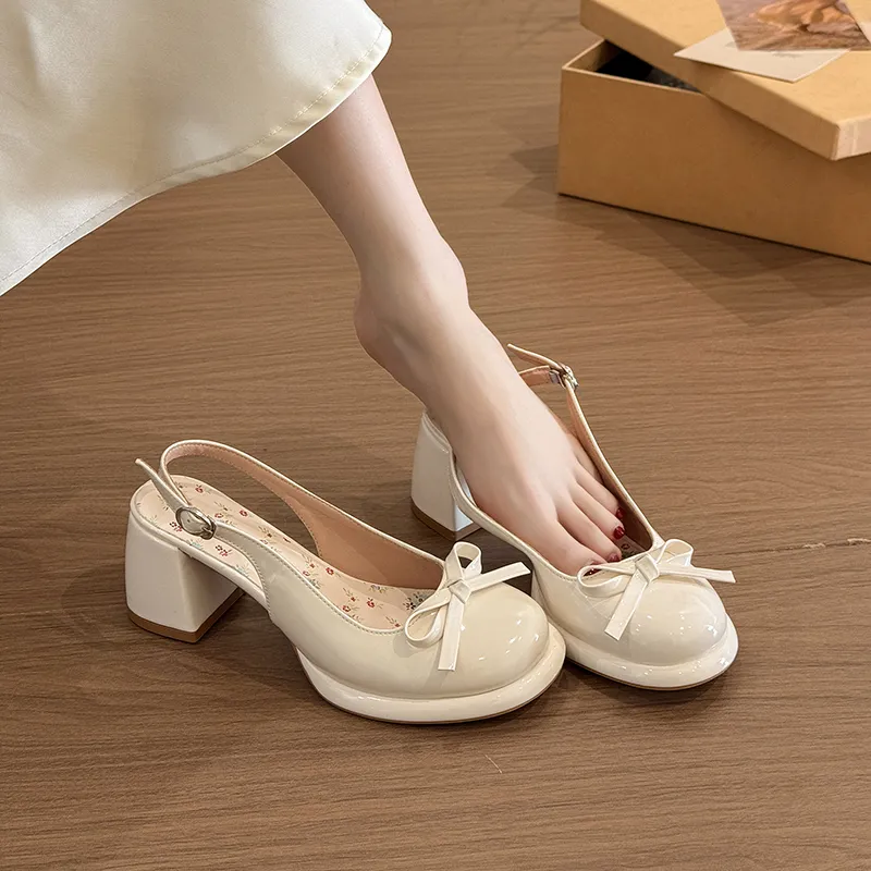 NTOZE Chunky Heel High Heels Women's-4