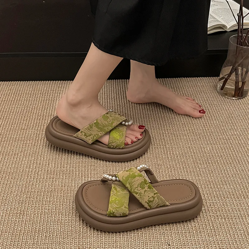 NTOZE Slip Resistant Abrasion Resistant Slide Slippers Women's-31
