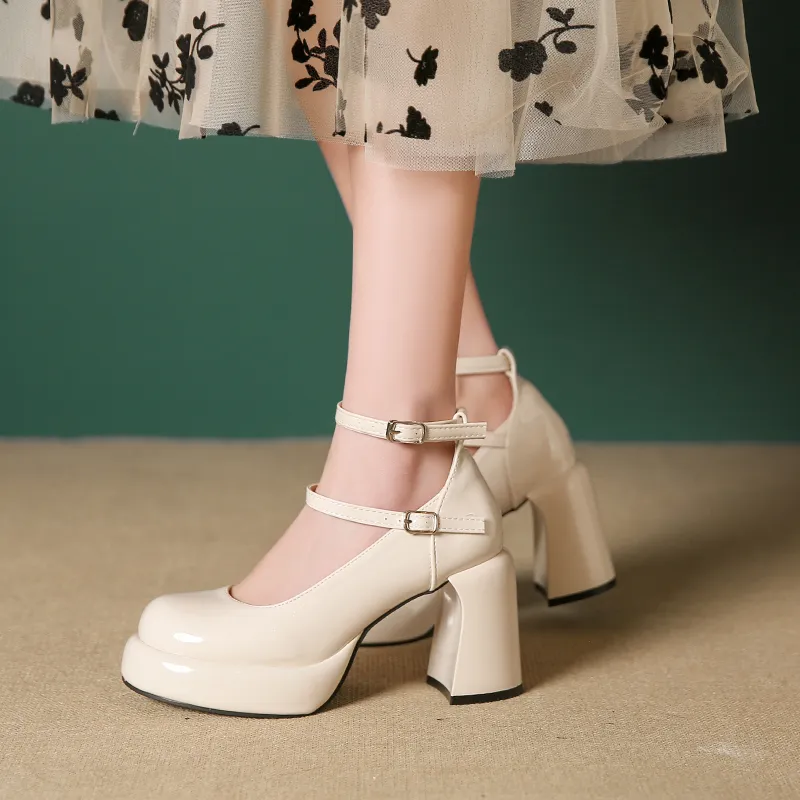 NTOZE Chunky Heel High Heels Women's Gift Box Set-8