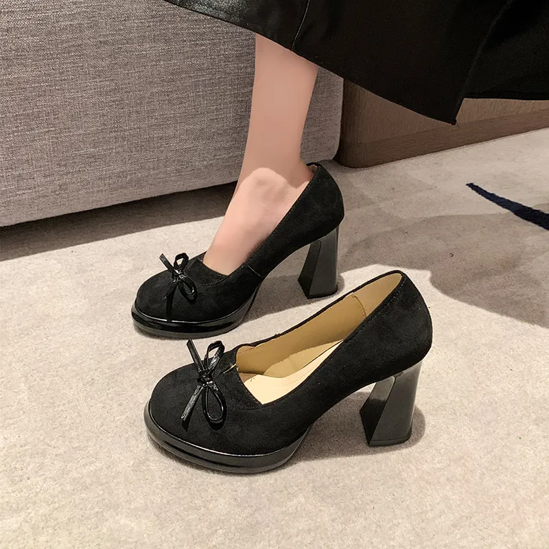 NTOZE Chunky Heel High Heels Women's-11