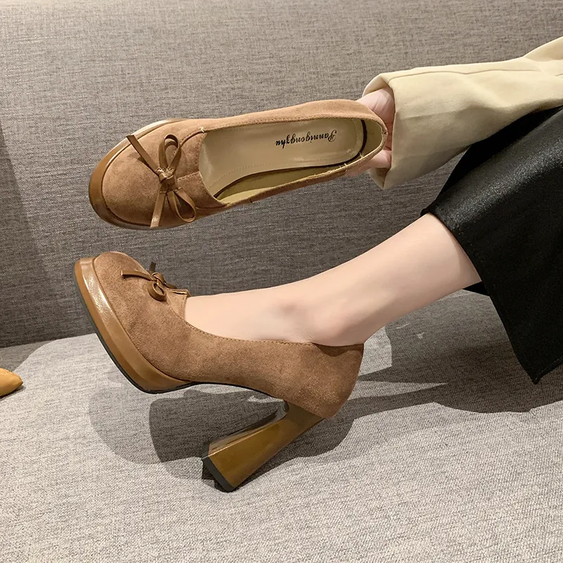 NTOZE Chunky Heel High Heels Women's-9
