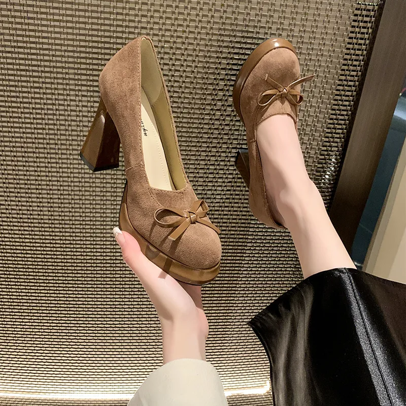 NTOZE Chunky Heel High Heels Women's-15